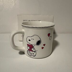Pottery Barn Peanuts Snoopy™ Hearts Stoneware Decal Mug 16oz
